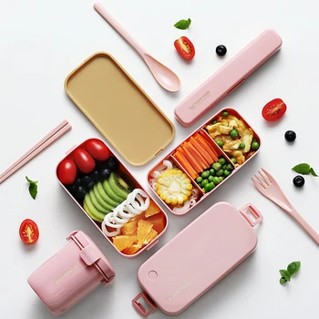 

Lunch Box Japanese Microwave Bento Box 850ML For Food Container Storage Portable School Picnic Leakproof BPA Free