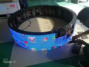 

advertising ceiling round video led screen p2p2.5p3p5 soft led display panel 360degree led screen