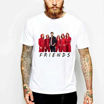 

2020 TV Series La Casa De Papel T-Shirt Men Money Heist Tee T-Shirt Casual Tops House Of Paper Funny Plus Size basic t shirt