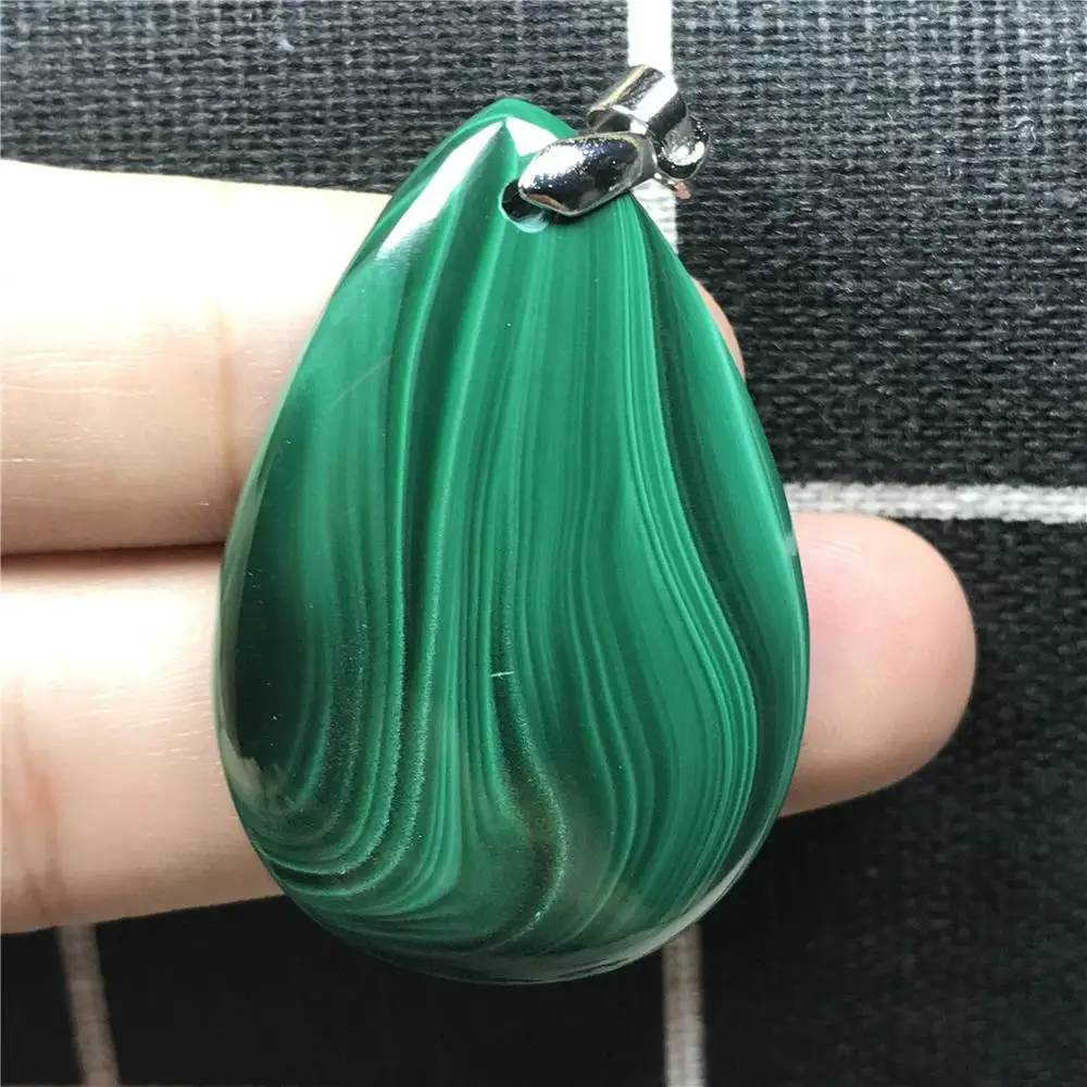 

Top Natural Green Malachite Pendant Jewelry For Women Lady Man Crystal Silver 40x27x6mm Beads Gemstone Necklace Pendant AAAAA