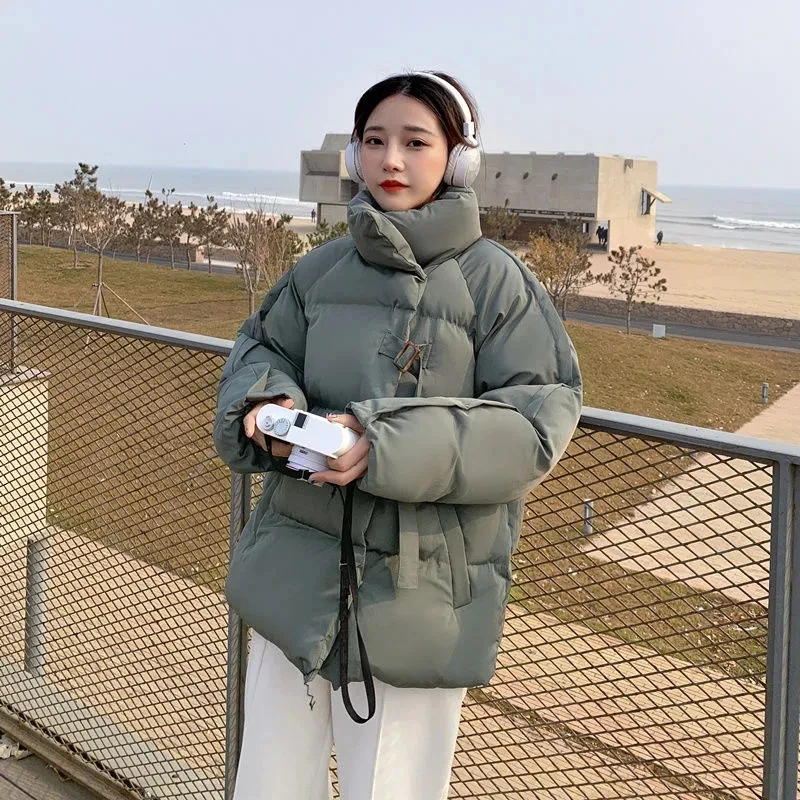 

New Cotton-Padded Coats Woman Winter Jacket Korean Short Down Cotton Parka Coat Women Thicken Warm Cotton Outwear Student Coats