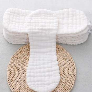 

Cloth Diapers Baby 2Pcs Baby Newborn Diapers Cotton Gauze Diaper Baby Washable Breathable Peanuts Cloth Inserts Cover Insert