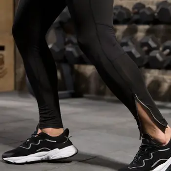 

2019 Men's Stretch Quick Drying Beam Foot Trousers Color Matching Breathable Sports Fitness Casual Pant