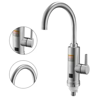 

Stainless Tap Instantaneous Water Heater Faucet with Water Heater Kitchen With Temperature Display Tap Water Instant Heating