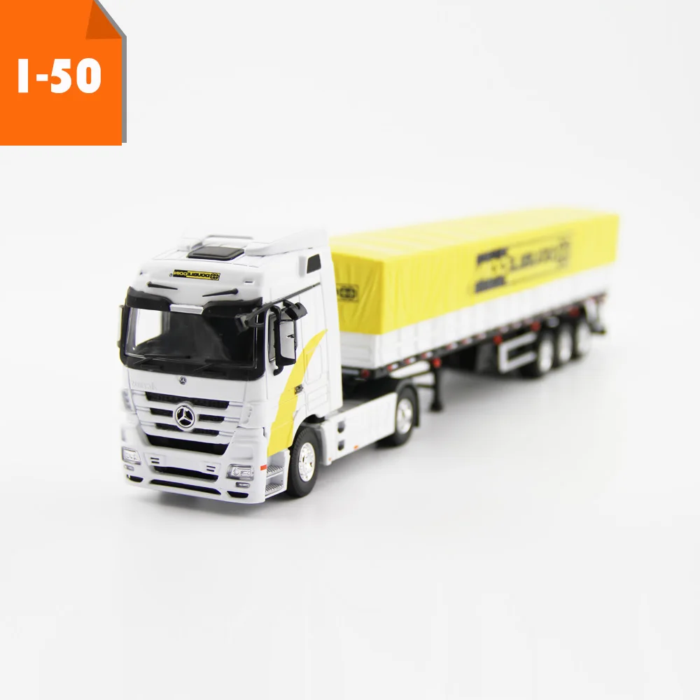 

1:50 scale alloy engineering transportation vehicle obstacle interception vehicle logistics truck model gift collection display