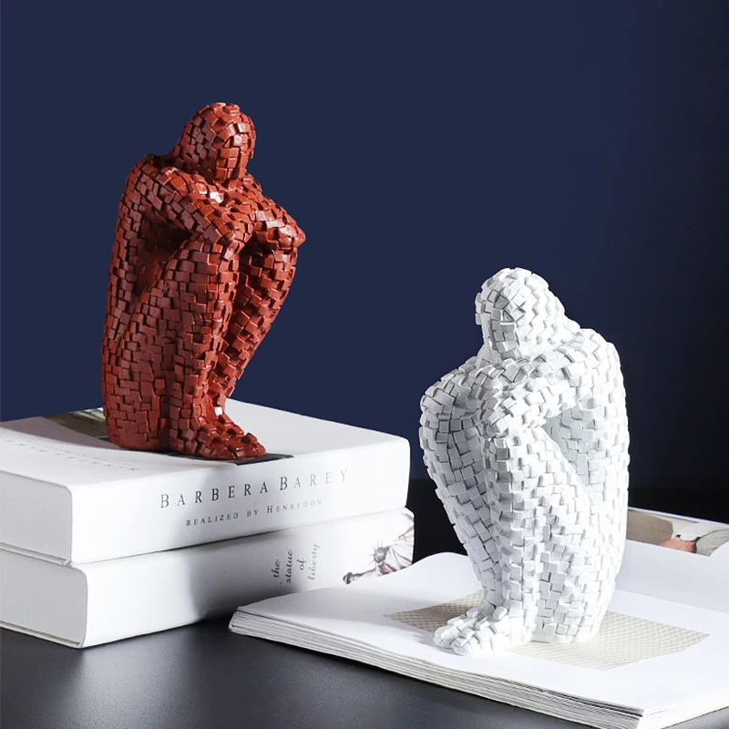 

Mosaic Character Decoration Abstract Personality Abstract Sculpture Resin Crafts Ornaments Living Room Home Adornment Figures