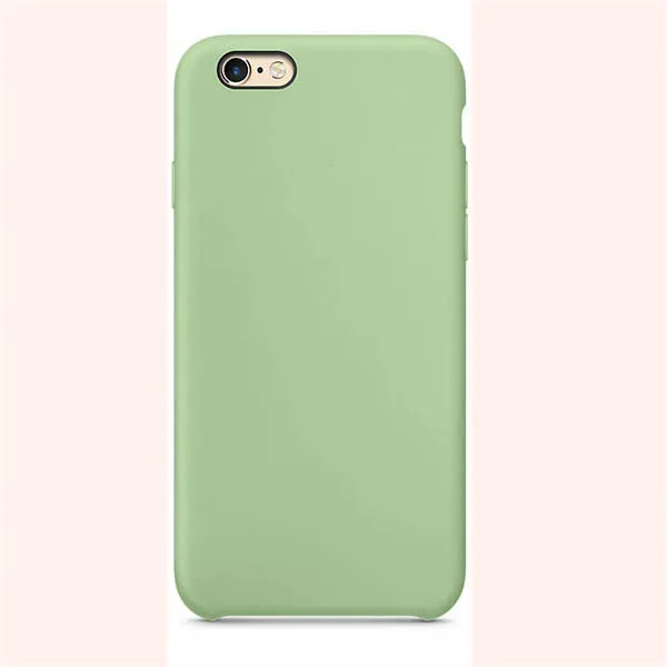 Mint Роскошный официальный силиконовый чехол с логотипом для iPhone 7 8 Plus чехол для Apple iPhone X XS Max XR для iPhone 6 6S 5 5S SE - Цвет: Mint