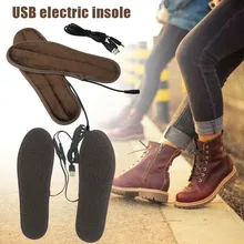 USB с подогревом стельки электрические колодки Зимние гетры для ног обувь ботинок нагреватель стельки O66