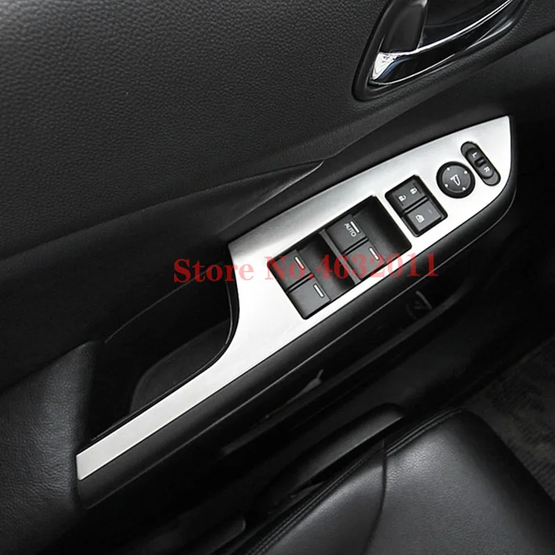 

For Honda CRV CR-V Accessories 2012 2013 2014 2015 2016 Stainless Steel Interior Door Window glass Switch Panel LHD Cover Trim