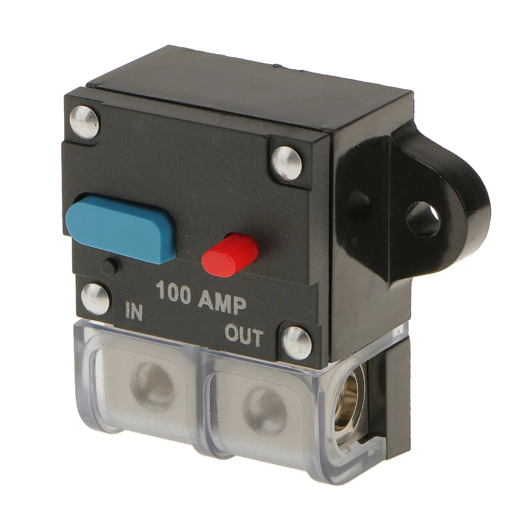 High Current 100 Amp 0 or 4 Gauge AWG Circuit Breaker 12 Volt Car Audio Fuse