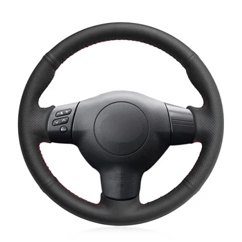 

Black Artificial Leather Car Steering Wheel Cover for Toyota Avensis 2003 2004 2005 2006 2007