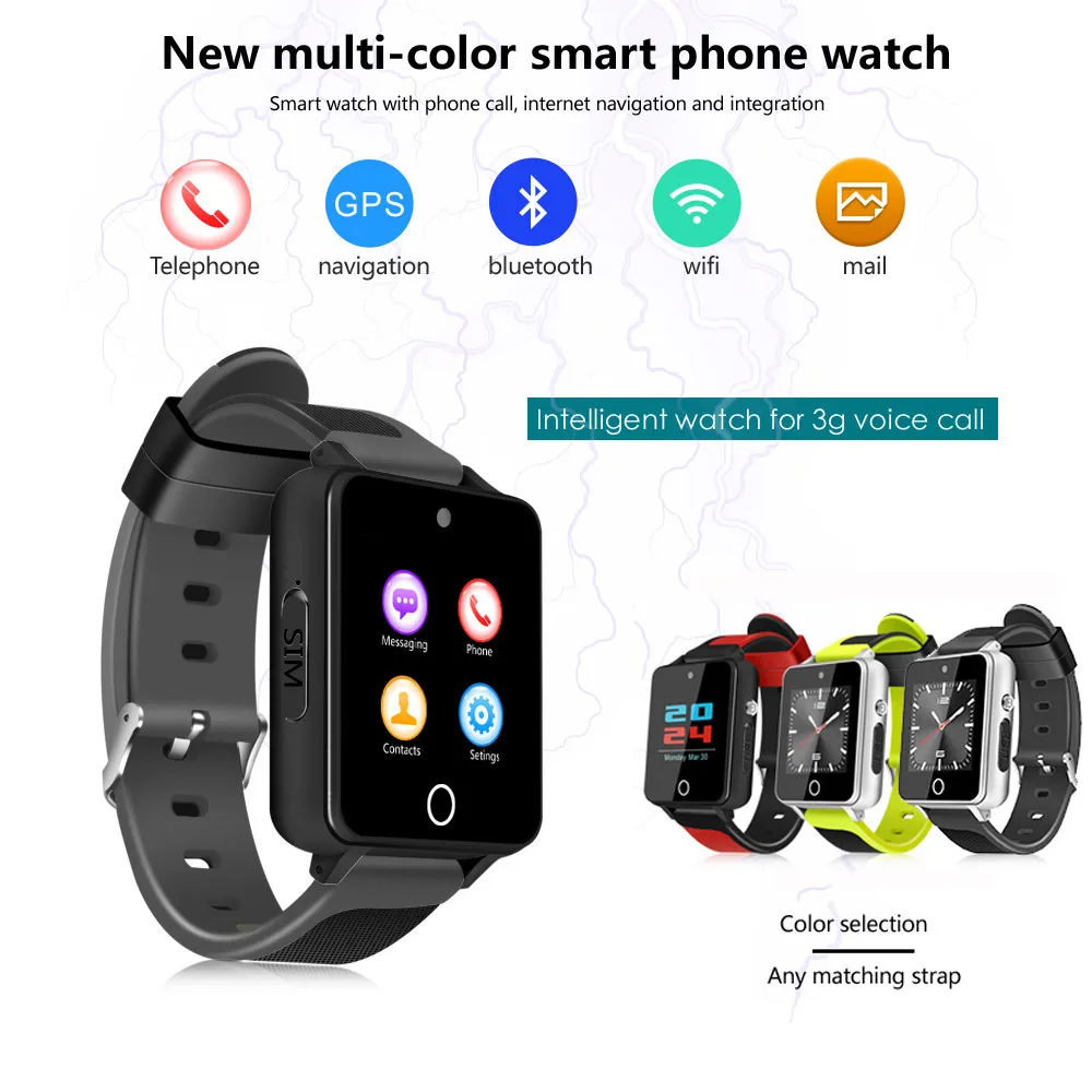 HIPERDEAL S91 GPS navigation HD camera quad-core CPU3G for Android smart watch phone 1.54 inch HD touch screen
