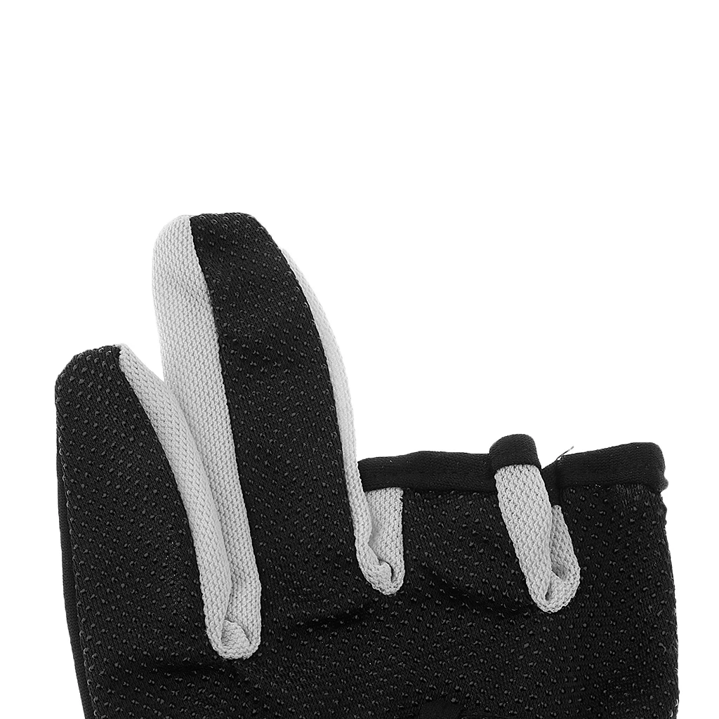 1 Pair Anti Slip 3 Low Cut Finger Fishing Gloves With Adjustable Wrist Strap Fishing Gloves for Fishing Camping 