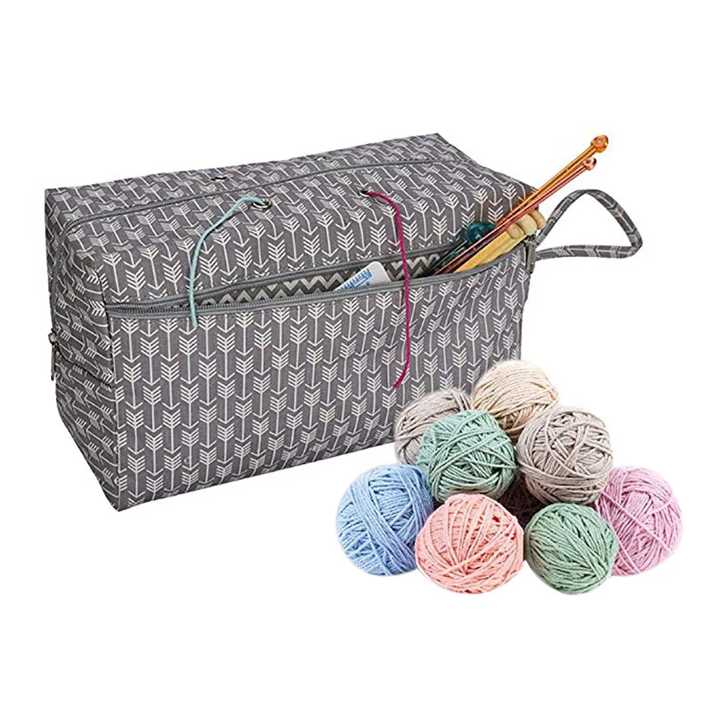 1 PC Knitting Bag Yarn Storage Craft Tote Inner Divider For Wool Crochet Needles High quality Bags | Дом и сад
