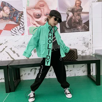 

Fashion Oversize Girl's Jackets 2020 Autumn New HipHop Dance Street Boys Cool Coat size 10 12 years old