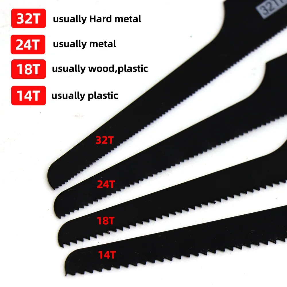 10PCS 14T or 18T or 24T or 32T Reciprocating Saw Blades for Pneumatic File Saw Tool Metal saw blade Wood saw blade
