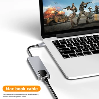 

PD Charging RJ45 Adapters 5 in 1 USB Hub USB Type C to USB 3.0 4K HDMI Laptop Docking Station Power Adapters