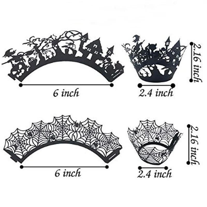 25pcs Filigree Artistic Bake Cake Paper Cups Little Vine Lace Cupcake Wrappers Baking Cup Holder PI669