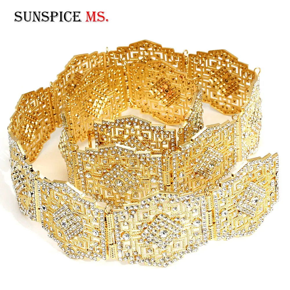 SUNSPICE-MS, стразы, металлическая цепочка на талию, пояс для женщин, этническое свадебное платье, ювелирные изделия, марокканский шик, кафтан, абайя, пояс, подарок