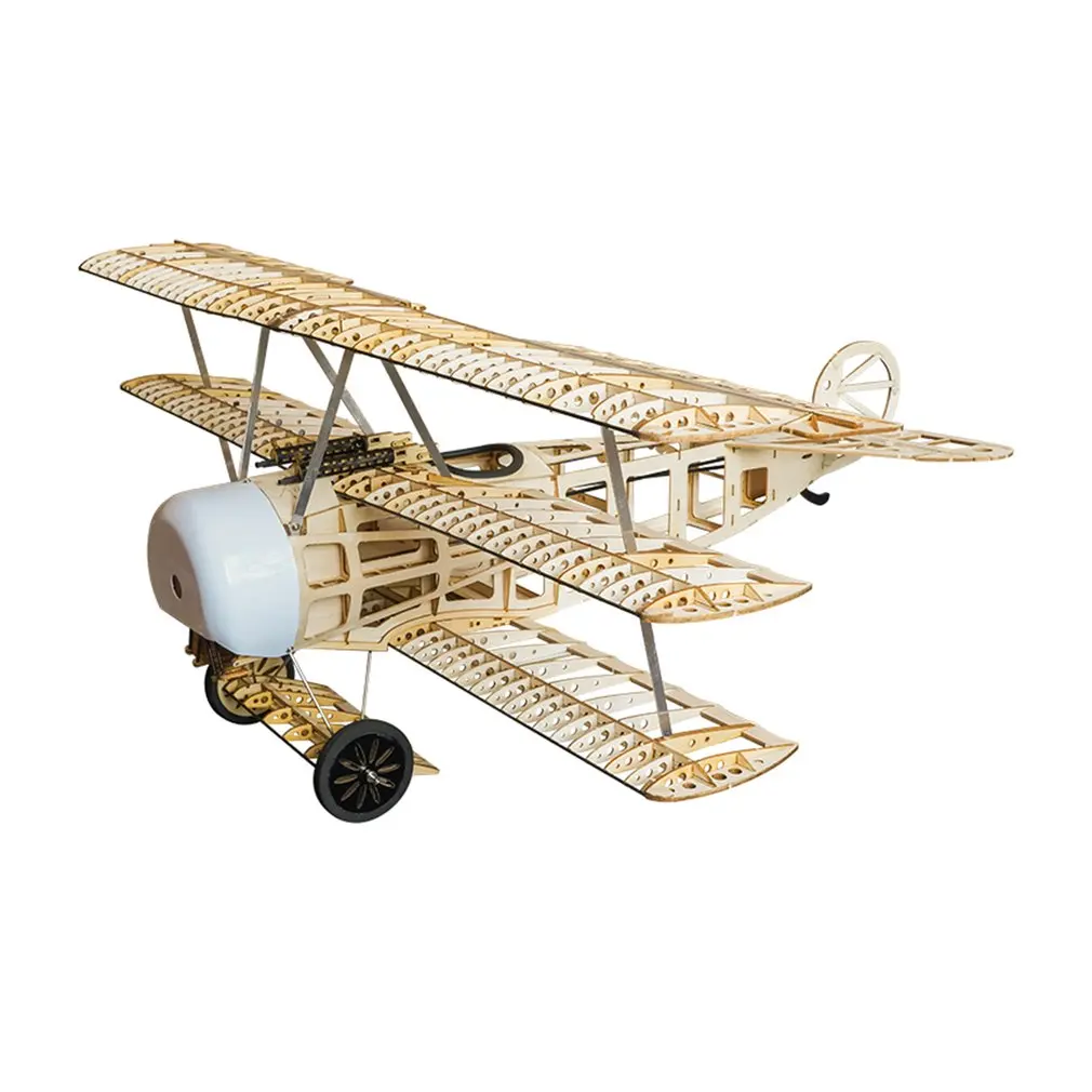 EP FOKKER-DRI деревянный тренировочный самолет 0,77 м размах крыльев биплан радиоуправляемый самолет вертолет деревянные модели игрушки DIY KIT/PNP для детей