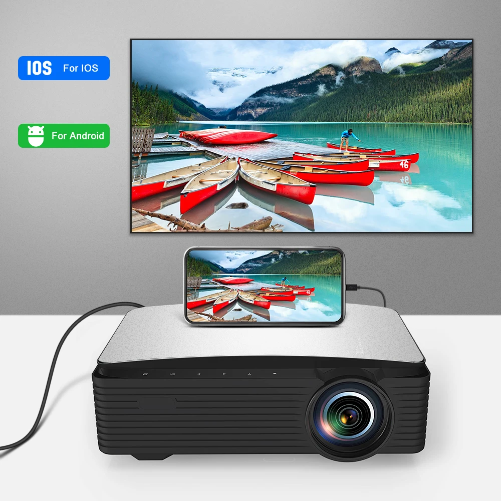 AAO 1080P Full HD Projector YG620 LED Proyector 1920x 1080P 3D Video YG650 WiFi Android Beamer Home Theater Cinema Projector