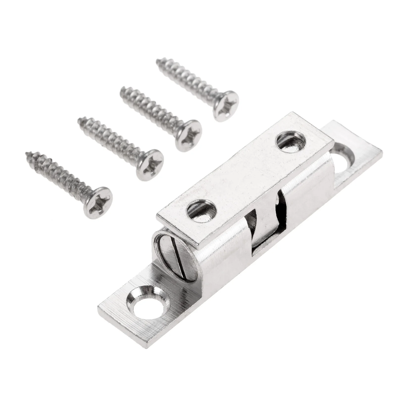 Cabinet Door Latch 42/50/60/70mm Double Ball Catch Cabinet Door Latch Brass Touch Beads Lock Door Spring Clip Cabinet Catches with Screws