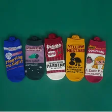 Повседневные женские летние хлопковые носки; забавные носки с буквами; спортивные носки до лодыжки