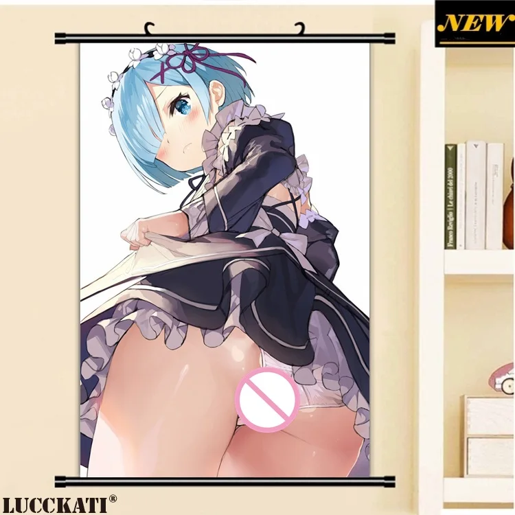 Re Zero Re:Zero Kara Hajimeru Isekai Seikatsu Rezero Rem ass sexy loli cameltoe cartoon anime wall scroll canvas painting poster | Дом и сад