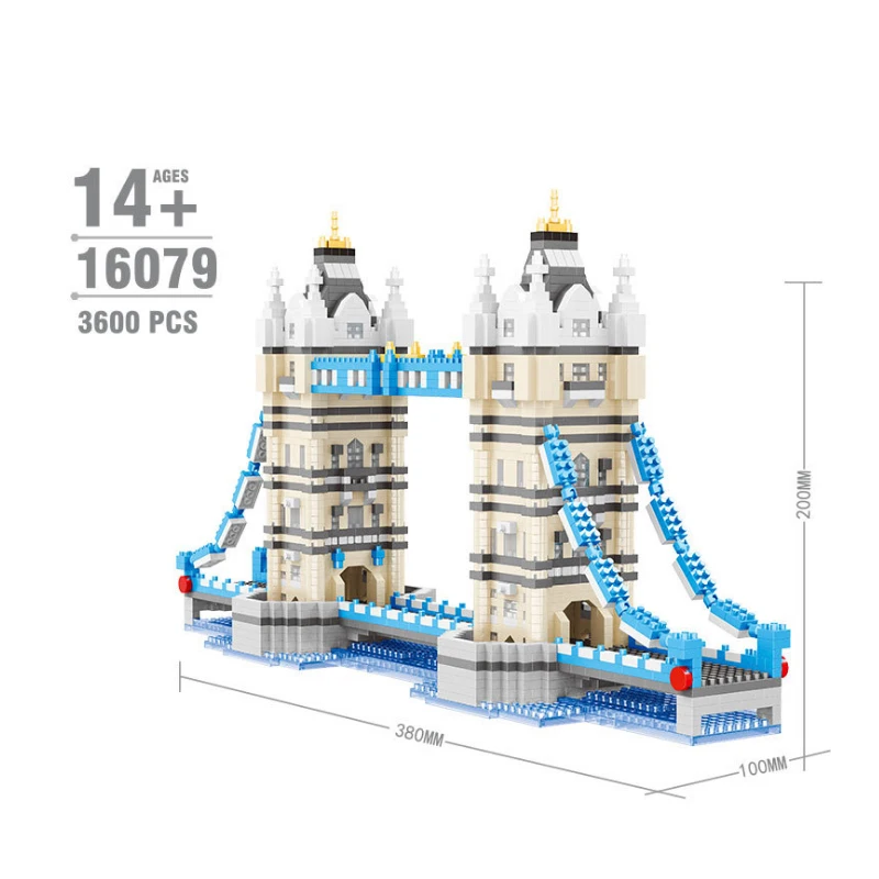 

Balody DIY Architecture London Twin Bridges Building Blocks Micro Diamond Assemble Educational Kits Bricks Toy for Children Gift