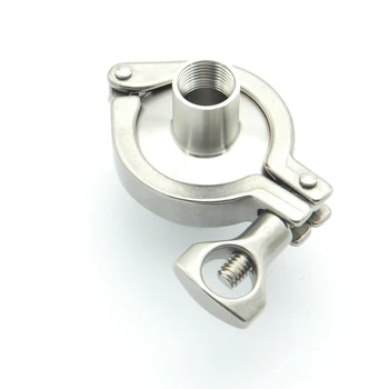

304 Stainless Steel Sanitary Pipe Fitting Set 3/8" BSP Female Thread Ferrule + 1/2" Tri Clamp + Silicon Gasket For Home Brew