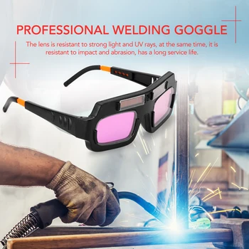 

New Portable Professional Anti UV Weld Glasses Solar Energy Auto Darkening Welding Safety Goggles Welding Glasses