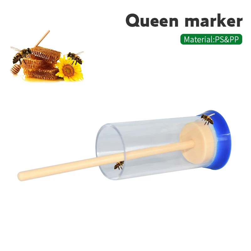 Бренд 1 шт. Синий Маркер королева Beekeep инструмент подходит для королевы пчелы с маркировкой бутылки пчелы Инструменты фертильность король Марка королева маркер