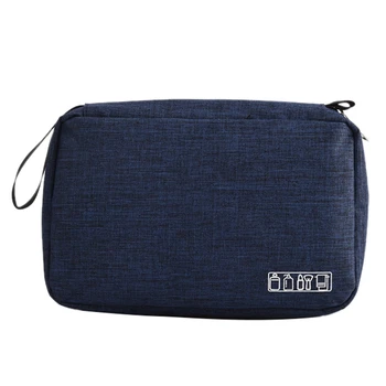 

Deep Blue Women Hanging Cosmetic Bag Multifunction Travel Organizer Toiletry Wash Make Up Storage Pouch Beautician Folding Makeu