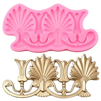 

European Relief Cake Border Silicone Molds Flower Wedding Fondant Cake Decorating Tools Candy Clay Chocolate Gumpaste Moulds
