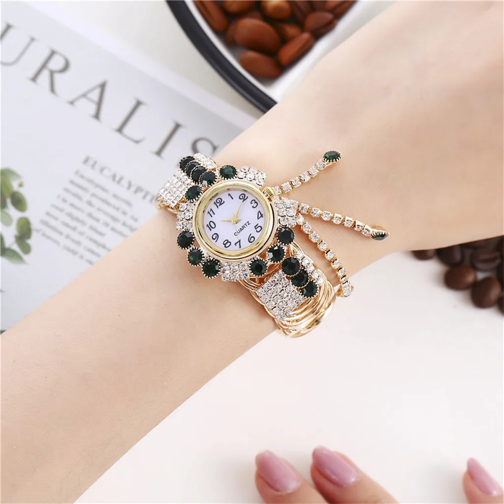 Новые модные женские часы Khorasan модные часы из сплава металлов Творческий бахрома кварцевые часы браслет relogio feminino модели B4