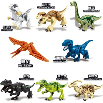 

Dinosaur Figures ZM320 Building Blocks Set Sale /8PcFerocious Dinosaur World Pteranodon D-REX Tyrannosaurs Rex For Children Toys