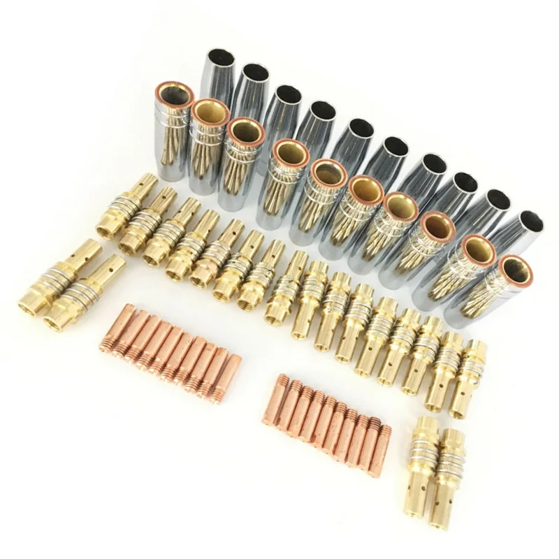 

Torch MIG nozzle Accessories Cosumables 60pcs Set Kit Parts 15AK Welding Contact Tips Holders