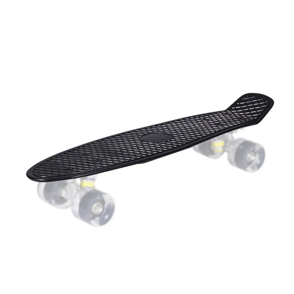 

Outdoor Sports For Girl Boy 22 Inch Skate Board 4 Wheels Single Rocker Skateboard Plastic Longboard Deck Skateboard
