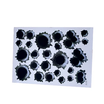 

Fashion 3D Car Shot Hole Sticker Decal Funny Auto Body Anti Scratch Shot Sticker Car Body Decoration