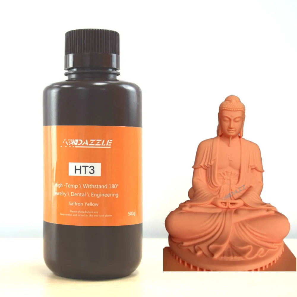 

DAZZLE 500G High Accuracy No Odor 405Nm 3D Printer Resin For Wanhao/QIDI/LONGER/ELEGOO/Nova 3D/CREALITY/ANYCUBIC Photon Resin