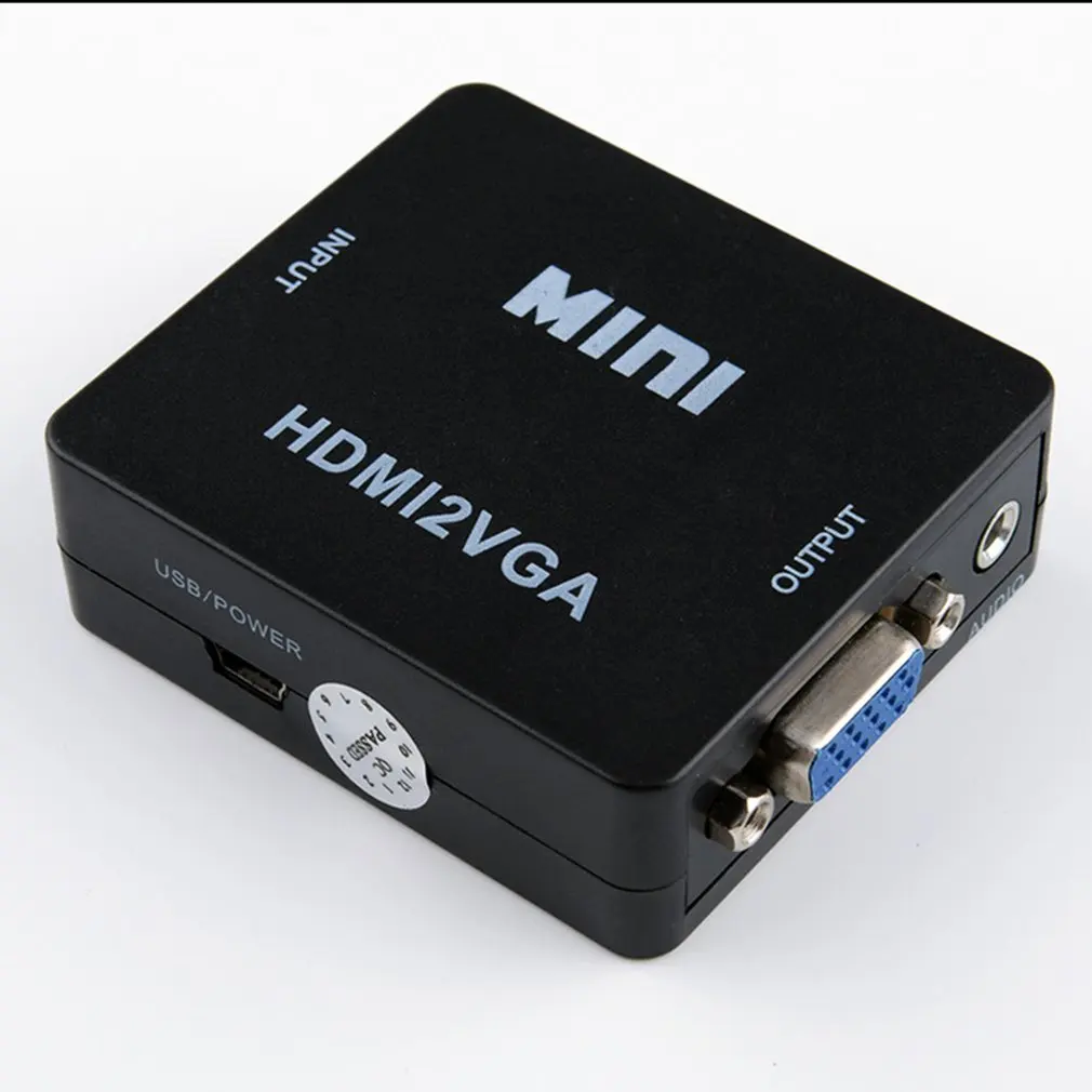  HD 1080P MINI HDMI al Convertitore del VGA Con Audio HDMI2VGA Video Box Adattatore Per Xbox360 PC D