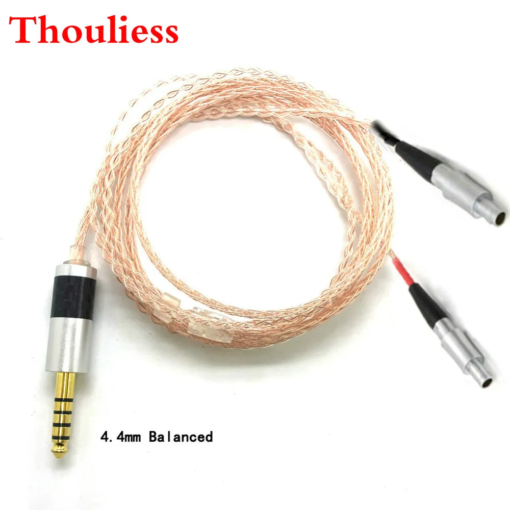 Thouliess Free Shipping 8 core HD800 HD800S HD820 Headphone Upgrade Cable 3 5 2 5mm TRRS 4 4mm Balanced Headset Cable
