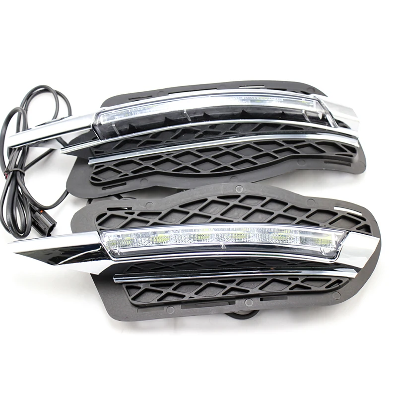 2 шт. для Mercedes-Benz C Class W204 2008-2010 6000K белый светильник Светодиодный дневной ходовой светильник DRL Автомобильная противотуманная фара