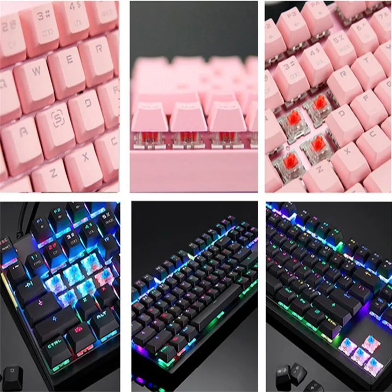 Motospeed CK82 Gaming Mechanical Keyboard RGB LED Backlight USB Wired laser Ergonomics Keyboard For PC computer gamer