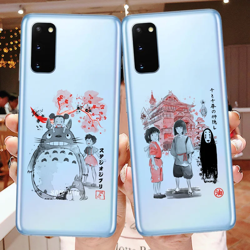 

Cute Cartoon Totoro Studio Ghibli Miyazaki Silicone phone case for Samsung S7 S8 S9 S10 S20 S20Ultra Plus Edge Soft Cover Copue
