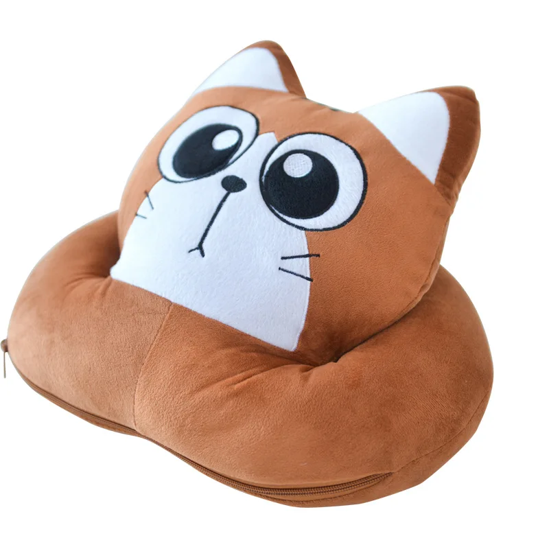 3 Из хлопка с котом из мультфильма, подушка для сна с Одеяло легкий Портативный многофункциональная дорожная подушка на шею для защиты поясничного Сиеста подушка - Цвет: 3