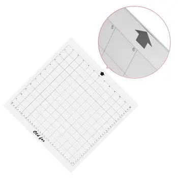 

For Silhouette Cutting Plotter 12x12 Inch Adhesive Clear Mat With Measuring Grid Replacement Mats