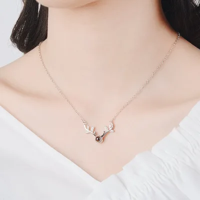 Нанометровое ожерелье с надписью «Deer You Memory», пара, 100, kind language I Love You, чокер для женщин, 925 на заказ