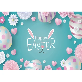 

Spring Happy Easter Photography Background Flowers Backdrop Decor Photocall Backdrop Photo Studio
