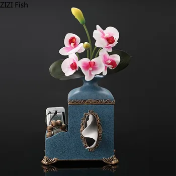 

Creative Multi-function Tissue Box Home Living Room Coffee Table Remote Control Storage Box Table Decoration Vase Paper Box